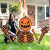 Big Dot of Happiness Pumpkin Skeleton - Large Scary Jack-O'-Lantern Skeleton Yard Sign Outdoor Lawn Decorations Yard Signs - 40 Inches Tall - 2 of 4