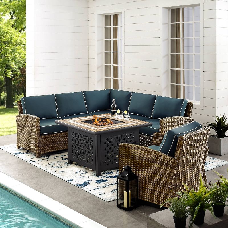 Bradenton 5pc Outdoor Wicker Seating with Fire Table - Crosley
, 5 of 12
