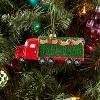Semi Truck and Trailer Christmas Tree Ornament Red/Green - Wondershop™ - 2 of 3