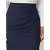 Hobemty Women's Wear to Work Elastic High Waist Pleated Bodycon Midi Skirts - 4 of 4