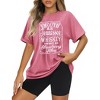 Zeagoo Women Oversized T-Shirt Summer Casual Short Sleeve Loose Tee Tops - 3 of 4