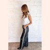 Women's Vegan Leather Track Pants - Pretty Garbage - 2 of 3