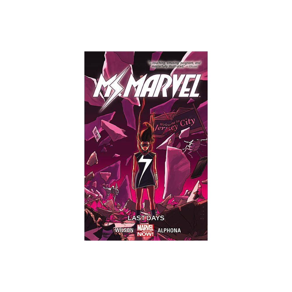Ms. Marvel Vol. 4 - (Paperback) About the Book  Contains material originally published in magazine form as Ms. Marvel #16-19 and Amazing Spider-Man #7-8 --Page facing title page. Book Synopsis When the world is about to end, do you still keep fi ghting? From the moment, Kamala put on her costume, she's been challenged, but nothing has prepared her for this: the Last Days of the Marvel Universe. Fists up, let's do this, Jersey City. Plus a VERY special guest appearance fans have been clamoring for! COLLECTING: MS. MARVEL 16-19, MATERIAL FROM AMAZING SPIDER-MAN 7-8 About the Author Gwendolyn Willow Wilson, known professionally as G. Willow Wilson, is an American comics writer, prose author, essayist, and journalist. She lived in Egypt during her early twenties; her first graphic novel, Cairo (Vertigo, 2007), was based there and was listed as a top graphic novel for teens by both the American Library Association and the School Library Journal. Her comic series Air was nominated for the Eisner Award, and her first novel, Alif the Unseen, won the 2013 World Fantasy Award. Wilson is herself Muslim, and writes Ms. Marvel, a comic series starring a 16-year-old Muslim shapeshifter superhero named Kamala Khan.