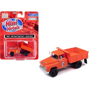 1955 Chevrolet Dump Truck Orange "Macomb County Road Department" 1/87 (HO) Scale Model by Classic Metal Works - 1 of 3