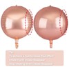 PartyWoo Foil Balloons Rose Gold Giant 4D 22 Inch 6 pcs - 4 of 4