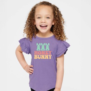 The Juniper Shop Honey Bunny Bunny Tails Flutter Sleeve Tee - 1 of 4