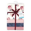 Hudson Baby Infant Girl Cotton Flannel Receiving Blankets, Dusty Rose Floral, One Size - 2 of 4