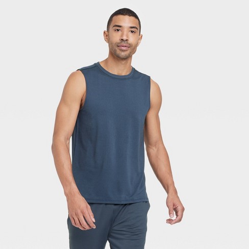 Men's Sleeveless Performance T-shirt - All In Motion™ Determined Blue L ...