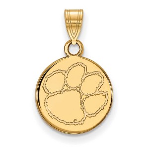 Black Bow Jewelry 14k Yellow Gold Clemson Tigers NCAA Small Pendant - 1 of 3