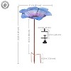 Sunnydaze Morning Glory Deck-Mounted/Staked Glass Bird Bath - 11.5" Diameter - Blue - 3 of 4