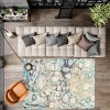 Pebble Navy & Gray Marbled Abstract Runner Rug - JONATHAN Y - 3 of 4
