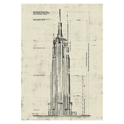 30" x 24" Empire State Building Decorative Wall Art - PTM Images