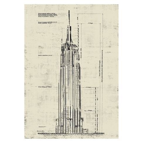 30 X 24 Empire State Building Decorative Wall Art Ptm Images Target