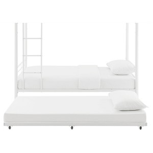 Twin Roll Out Trundle Bed Frame White - Saracina Home