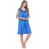 Casual Nights Women's Sleeveless Flower Satin Nightgown - 3 of 4