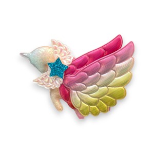 Summer Crystal - Winged Ombre Rainbow Unicorn Hair Clip - Random Gradient Colors - 1 Pack - 1 of 4