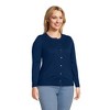 Lands' End Women's Fine Gauge Cotton Cardigan Sweater - 4 of 4