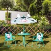 Acoinel Kids Table and Chair Set, with Picnic Table, 2 Folding Chairs and Removable & Height Adjustable Sun Umbrella,for Age 3-6 Years kids - 2 of 4