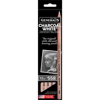 Generals Charcoal White Pencils, No 2, Pack of 12
