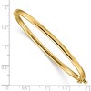 Black Bow Jewelry 3.6mm 14k Yellow Gold Polished Solid Half Round Hinged Bangle Bracelet - 4 of 4