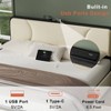WOWLIVE Full/Queen/King Upholstered Platform Bed with 2 Storage Drawers, Modern Bed Frame with Charging Station and Velvet Tufted Headboard - 2 of 4