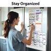 Garnen Fridge Calendar Magnetic for Monthly Weekly Daily Planner, Magnetic Dry Erase Calendar for Refrigerator with Weekly Meal Planner & Grocery List - 2 of 4