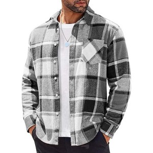 COOFANDY Flannel Shirts Plaid Shirt Button Down Shirts - 1 of 4