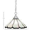Toltec Lighting Any 1 - Light Pendant in  Brushed Nickel with 16" Pearl & Black Flair Art Glass Shade - 2 of 2