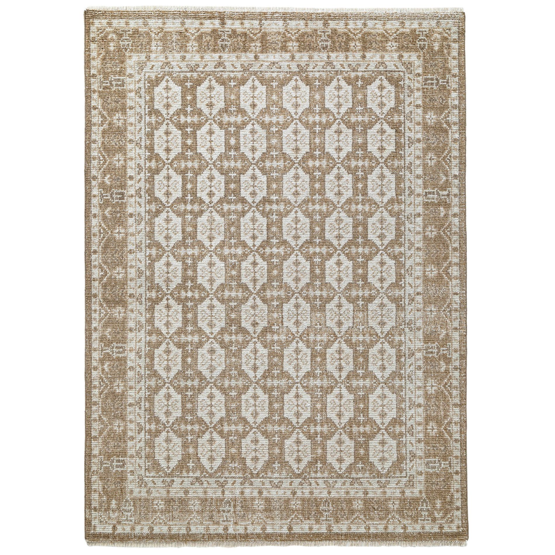 7'x10' Hand Knotted Persian Style Tile Rug Beige - Threshold™ designed with Studio McGee