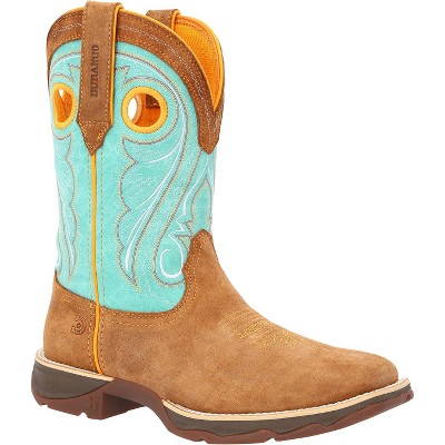 Women's Lady Rebel by Durango Women's Dusty Brown & Sky Blue Western Boot