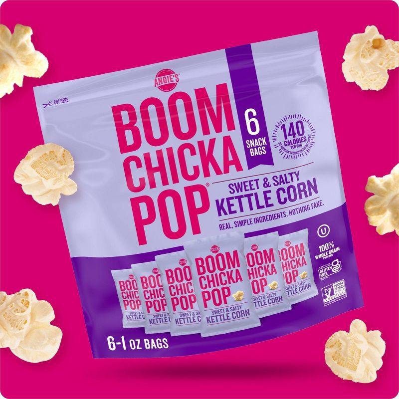 Angie&#39;s Boomchickapop Sweet &#38; Salty Kettle Corn Popcorn - 1oz/6ct, 3 of 6