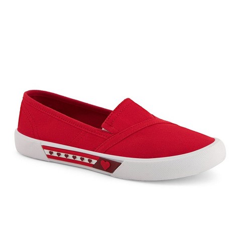 Обувь Andrea Canvas Flats For Women, Hearts 76399, Red, 8