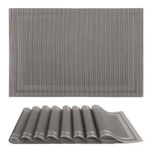 REGALWOVEN Kitchen Dining Table Decor Washable Heat Resistant Wipeable Vinyl Placemats 8 Pcs - 1 of 4