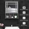 GlasFlength Decorative Wall Mirrors Vanity Mirrors Open Shelves Bathroom Decor Cabinet Accent Mirror for Bathroom Wall, Gray, 19"*6.5"*23.5" - 3 of 4