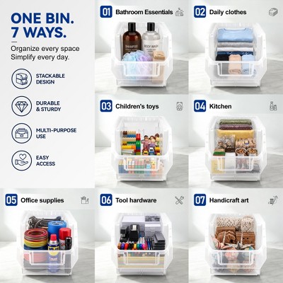 Sorbus Medium Open Front Stackable Kitchen Storage Bin – Pantry & Cabinet Organizer — фото 5