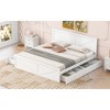 King Size Wooden Platform Bed with Four Storage Drawers and Support Legs - 4 of 4