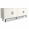 MUUEGM 70" Modern TV Stand with Storage| Television Media Console Table with Fluted Door and Adjustable Shelf - 2 of 4