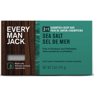 Every Man Jack Sea Salt Shampoo and Body Bar - 5 oz