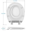 17"/19" Toilet Seat with Cover Soft Close, Safe PP Material Easy Clean Toilet Lid, Suitable to Round/Elongated Toilets - 2 of 4