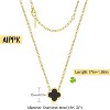 Lucky Clover Pendant Necklace Floral Four Leaf Charm for Women - 2 of 4