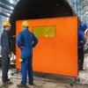 VEVOR Welding Screen with Frame, 6' x 8' Welding Curtain Screens, Flame-Resistant Vinyl Welding Protection Screen, Orange - 2 of 4