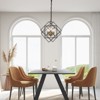 PAKOKULA Industrial 4-Light Black and Gold Modern Irregular Geometric Metal Cage Chandelier - 3 of 4