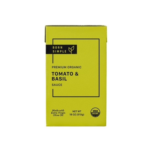 Born Simple Premium Organic Tomato & Basil Pasta Sauce - 18oz - image 1 of 4