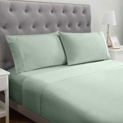 Seafoam Twin Solid Microfiber Deep Pocket Sheet Set