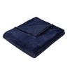 Royal Velvet 60"x70" Luxe Faux Rabbit Fur Throw in Gift Box Navy Blue - 3 of 4