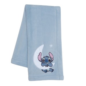 Bedtime Originals Disney Stitch Blue Soft Fleece Appliqued Baby Blanket - 1 of 4
