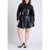 ELOQUII Women's Plus Size Faux Leather Boxy Top - 4 of 4
