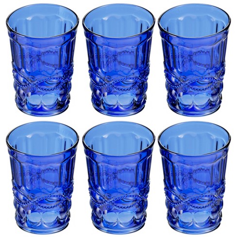 Elle Decor Glass Tumblers Set Of 6 Glass Design, 8.5-ounce Water Drinking  Glasses, Blue : Target