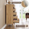 Fluted Dresser for Bedroom with 5 Deep Drawers,47.2" Tall Chest of Drawers with Faux Marble Top - 4 of 4