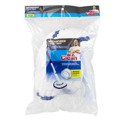 Mr. Clean Microfiber Twist Mop with Magic Eraser Head Refill